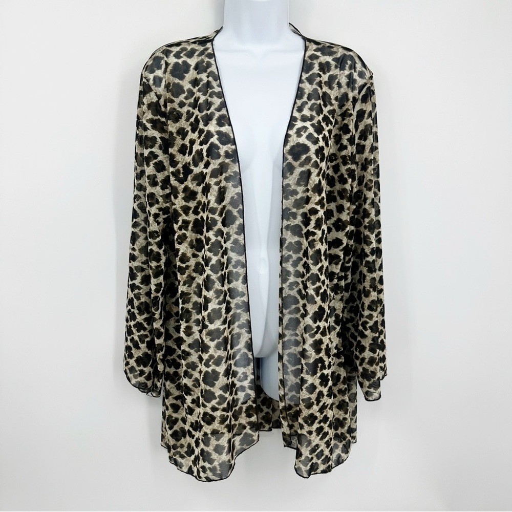 Light Heart Leopard Kimono Size Small Boho Festival Lightweight Sheer